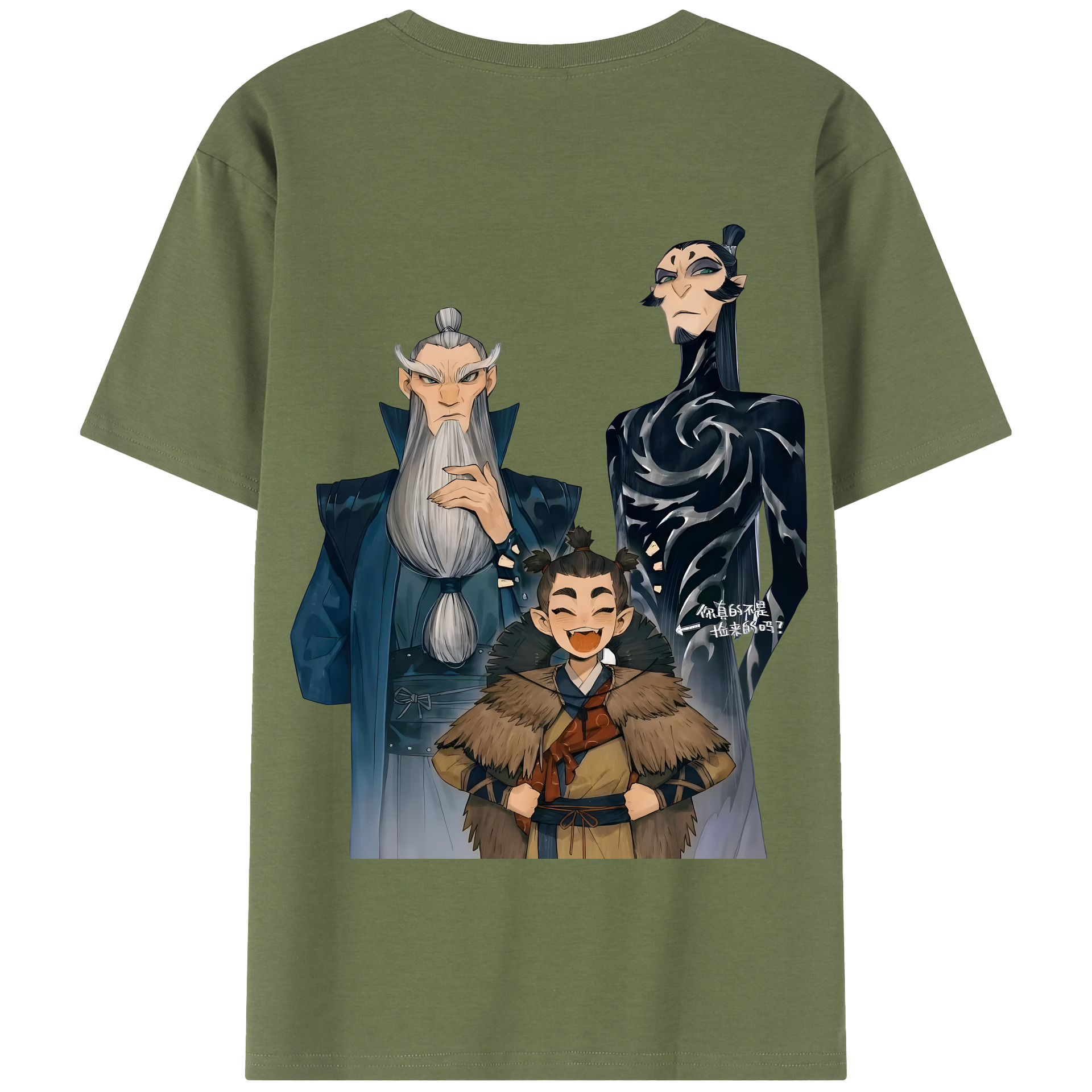 （画像用） Ne Zha 2 ナタ 魔童の大暴れ 綿100％半袖Tシャツ（背面プリント）